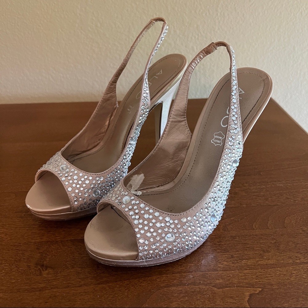 Aldo Rhinestone Slingback Heels